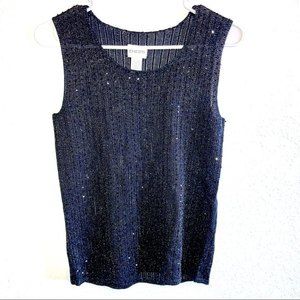 Chico’s Silk Blend Black Sleeveless Blouse Size 0